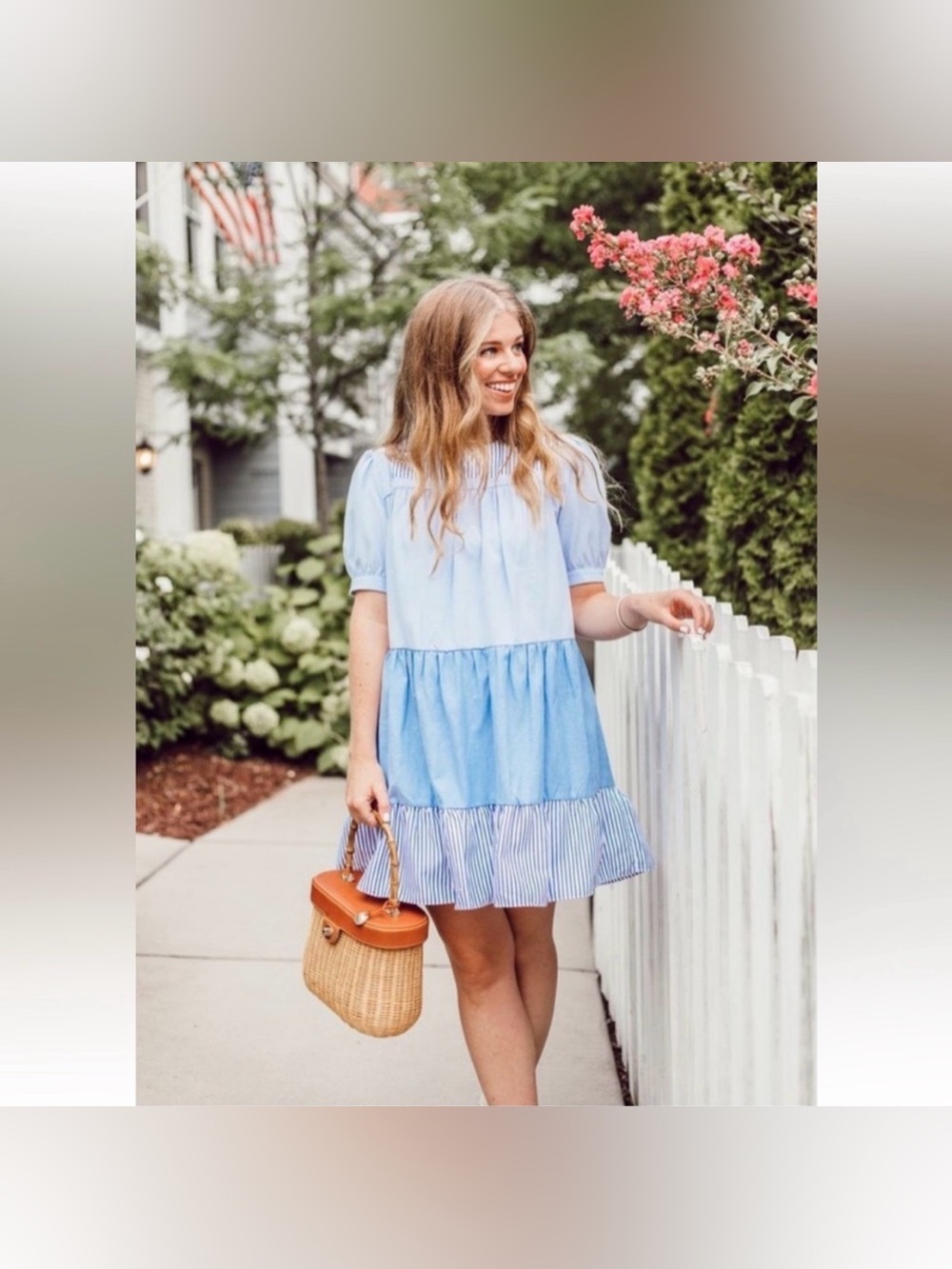 Tuckernuck Pomander Place Quinn babydoll dress in stripe - size small